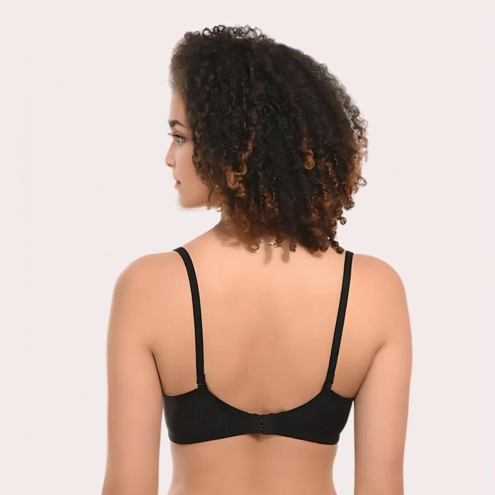 Velvet Touch – Black Lightly Padded Bra - Image 3