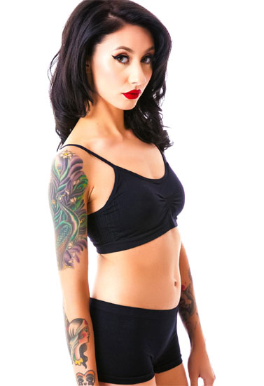 Sporty Spaghetti Strap Sports Bra Matching Boyshort - Image 3