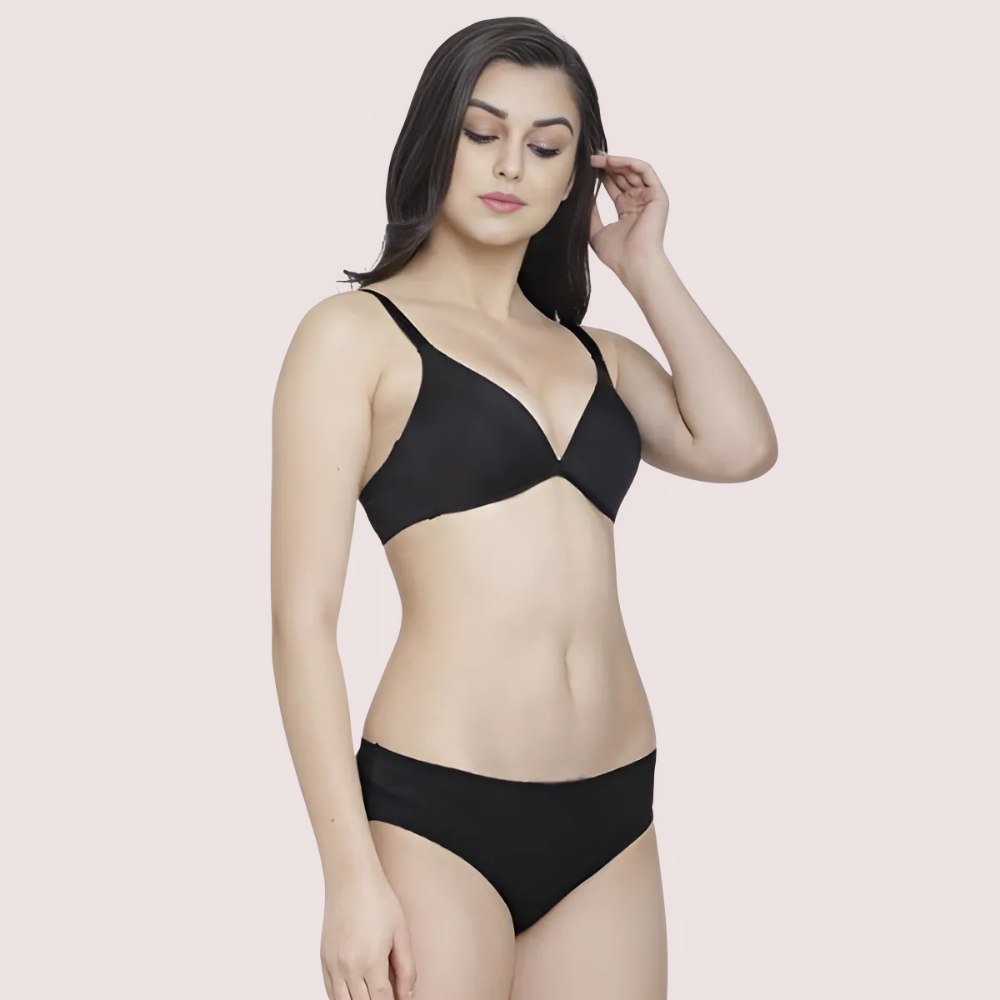 Non-Padded Plunge Bra Panty Set (2 pack) - Image 2