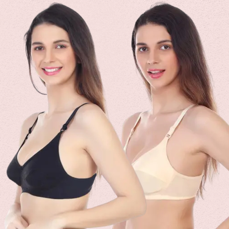 Everyday Cotton Non-Padded Bra for Women (Pack of 2) - Image 2