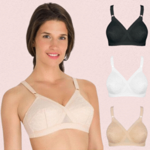 Cotton Non-Padded Full Coverage Bra ? Pack of 3