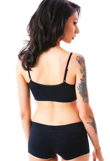 Sporty Spaghetti Strap Sports Bra Matching Boyshort - Image 4