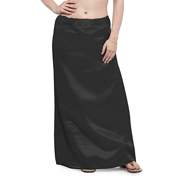 Black & Blue Satin Petticoat Combo (Free Size) - Image 3