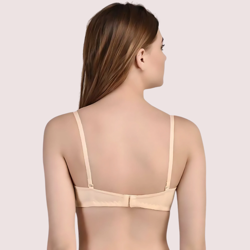 Women Beige Full Coverage Lightly Padded Bra - Image 3