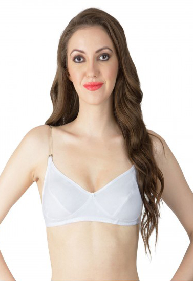 Classic White Transparent Strap Bra - Image 2