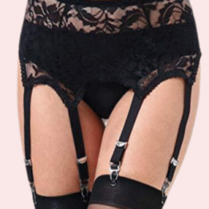Lace Garter Belt with Six Straps- Sexy Lingerie