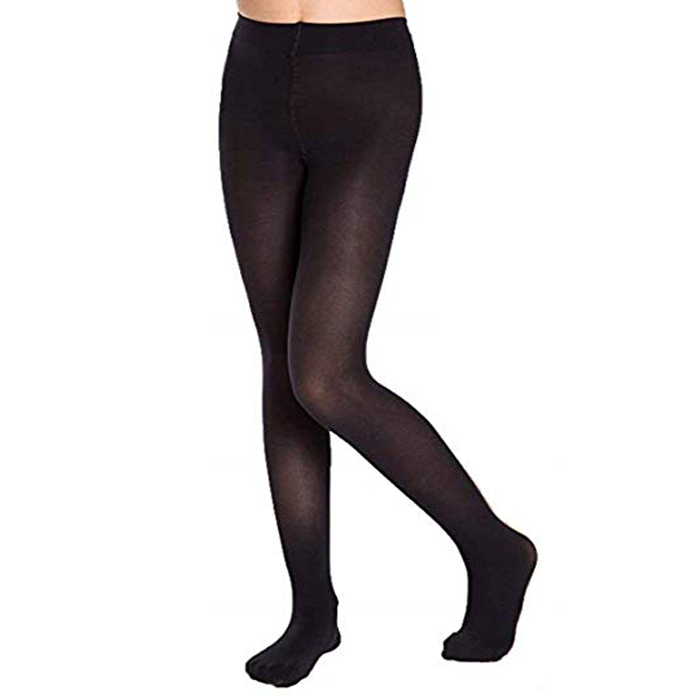 Women black semi pantyhose tights - Image 2