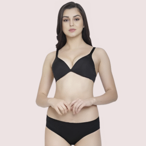 Non-Padded Plunge Bra Panty Set (2 pack)